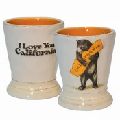 CA Bear Hug Ceramic Shot Glass - SF Mercantile