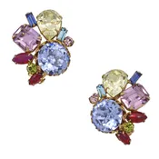 Alice Caviness Colorful Rhinestone Earrings
