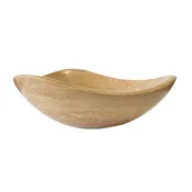 16 Inch Freeform Beige Stone Bathroom Vessel Sink