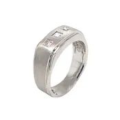 14K White Gold Diamond Men’s Ring