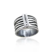 Animal Print Channel Set Diamond Rings