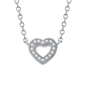 0.18 CTW Open Heart Necklace