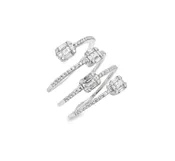 1.16ctw Diamond Spiral Ring 18k White Gold