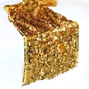 Large Sequin Table Runner Gold