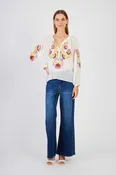Blouse brodée manches longues BARBERINE