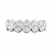 5.12 Cts 14K WHITE GOLD Oval Shape Eternity Band Eternity Band