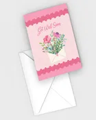 Pink Floral Get Well Soon Card — M & M Digital Printing