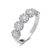 18K White Gold Wedding Band