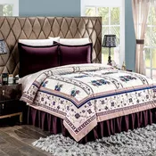 CHARM FLOWERS REVERSIBLE COMFORTER SET 6 PCS TWIN SIZE