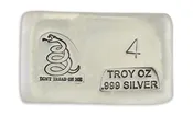 4 oz Silver Bar- Don't Tread On Me
