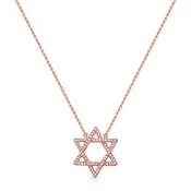 0.20 Carat Diamond Star of David Necklace in 14K White, Yellow, or Rose Gold