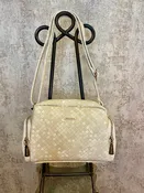 MC Handbag Embossed Crossbody-Ivory