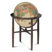 Austin Floor Standing World Globe Antique Ocean