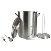 TURKEY POT W/RACK, BASKET, THERMOMETER, SYRINGE 28QT