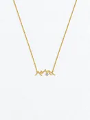 Sterling Silver Montana Sapphire, Silhouette Mountain Necklace — McGough & Company