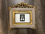 Horizontal gold wooden frame