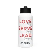 6 Words - Stainless steel water bottle with a straw lid — Asbury United Methodist Church