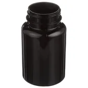100 cc Dark Amber PET Plastic Round Packer Bottle 38-400 Neck Finish