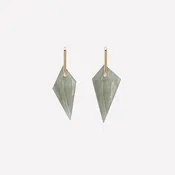 Green Aragonite Shard Hoop Earrings