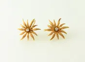 14K ROSE GOLD, DIAMOND EARCLIPS