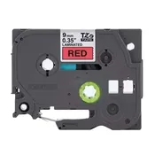 Brother TZe421G P-Touch Tape, BLACK on RED, Standard, 3/8''