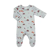Animals on Mercury Modal Zipper Footie