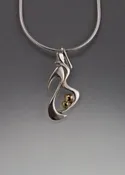 14K Gold and Sterling Silver Pendant