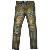 BLIND TRUST RHINESTONES INSERT SLIM FIT JEANS