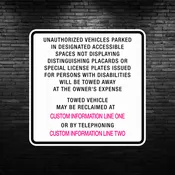 Handicap Parking Accessible Sign