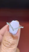 0.25ct Chevron Diamond Wedding Band 14K Gold BAN124