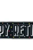 12 Ft Black Happy Retirement Banner