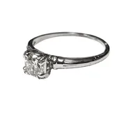 0.52 Carat Platinum Solitaire Ring