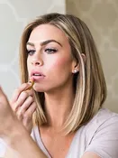 Brown Highlights Blonde human Lace Front Wigs Short Bob Balayage Wigs