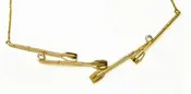 14Kt Gold Diamond 4 Oars Rowing Necklace