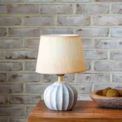 10" Beige Wash Stripe Lamp