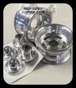 51253 6" BILLET Slotted Front Wheels per pair