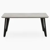 Akida Coffee Table - Coffee Table Faux Concrete / Black Powder
