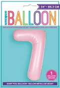 34" Balloon Number 7 Pink