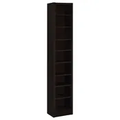 2956 13"x 71" Cappuccino Slim Bookcase $199.95