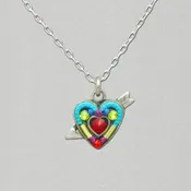 Firefly Cherub Arrow Red Heart Pendant