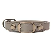 Balenciaga Arena Grey Lambskin Leather Wrap Bracelet