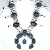 Crested Butte Lapis lazuli Silver Navajo Squash Blossom