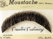 100% Human Hair Western Moustache