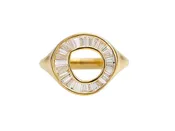 0.72ct Tapered Baguette Diamond Sphere Ring