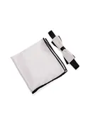 Cigar Pleated Double Face Bow Tie & Pocket Square Sets