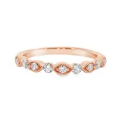 14K Rose Gold Diamond Band – 0.25ctw GH, VS2–SI1