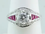 14k ruby and diamond ring