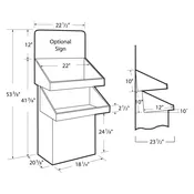 22” 2 Tray Display