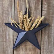 12" Speckled Navy Barn Star with Pocket