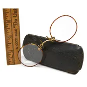 Antique ARISTOCRAT EYEGLASSES Glasses Frames 1/10-12K GOLD FILLED Original Case!